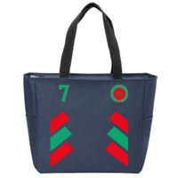 Retro7 Moroccan Football Morocco Soccer Morocco Flag Zip Tote Bag