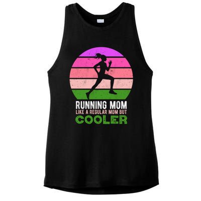 Running Mom Funny Marathon Runner Mother's Day Cute Gift Ladies PosiCharge Tri-Blend Wicking Tank