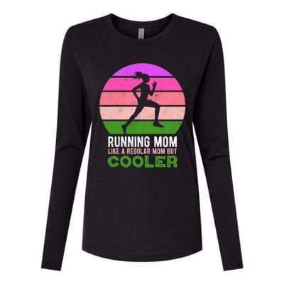 Running Mom Funny Marathon Runner Mother's Day Cute Gift Womens Cotton Relaxed Long Sleeve T-Shirt