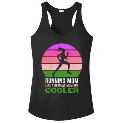 Running Mom Funny Marathon Runner Mother's Day Cute Gift Ladies PosiCharge Competitor Racerback Tank