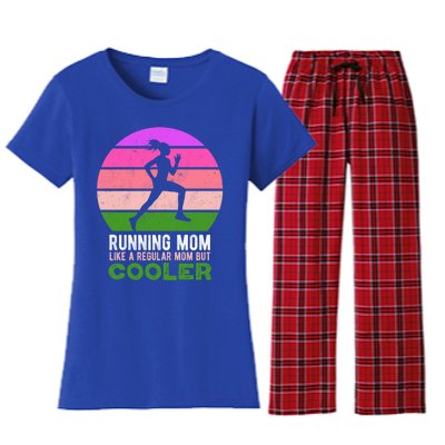 Running Mom Funny Marathon Runner Mother's Day Cute Gift Women's Flannel Pajama Set