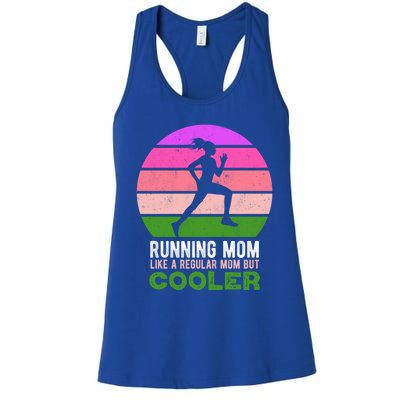 Running Mom Funny Marathon Runner Mother's Day Cute Gift Women's Racerback Tank