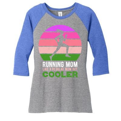 Running Mom Funny Marathon Runner Mother's Day Cute Gift Women's Tri-Blend 3/4-Sleeve Raglan Shirt