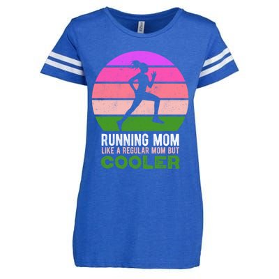 Running Mom Funny Marathon Runner Mother's Day Cute Gift Enza Ladies Jersey Football T-Shirt