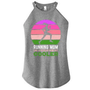 Running Mom Funny Marathon Runner Mother's Day Cute Gift Women's Perfect Tri Rocker Tank