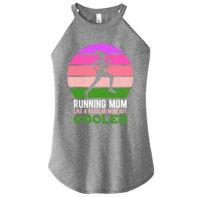 Running Mom Funny Marathon Runner Mother's Day Cute Gift Women's Perfect Tri Rocker Tank