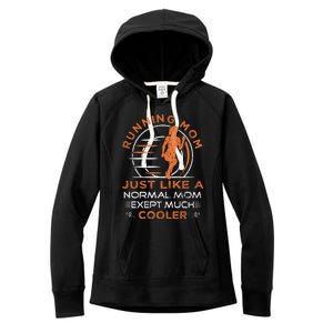 Running Mom Funny Marathon Saying For Track Runners Gift Women's Fleece Hoodie