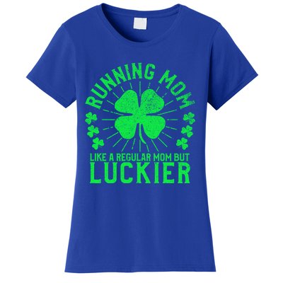 Running Mom Funny St Patrick's Day 5k Marathon Runner Mother Gift Women's T-Shirt