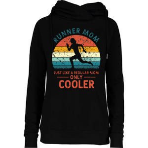 Runner Mom Funny Marathon Running Jogging Mothers Day Womens Funnel Neck Pullover Hood