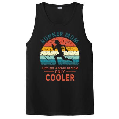 Runner Mom Funny Marathon Running Jogging Mothers Day PosiCharge Competitor Tank