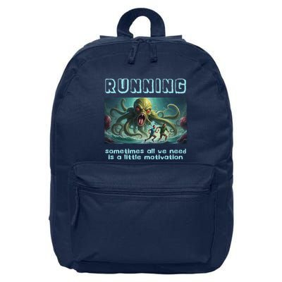 Running Motivation Funny Cthulhu Lovecraft 16 in Basic Backpack