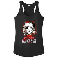 Resting Murder Face Scary Horror Character Halloween Costume Ladies PosiCharge Competitor Racerback Tank