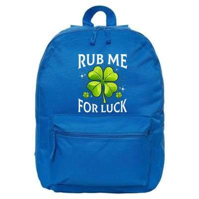 Rub Me For Luck Funny St PatrickS Day Party Irish Cute Gift 16 in Basic Backpack