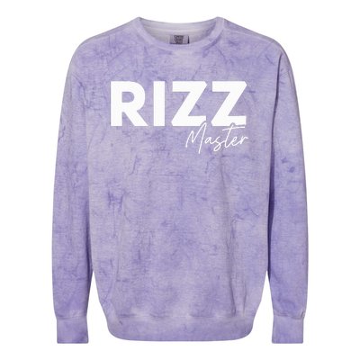 Rizz Master Funny Rizzler W Rizz Lord Rizz King Colorblast Crewneck Sweatshirt