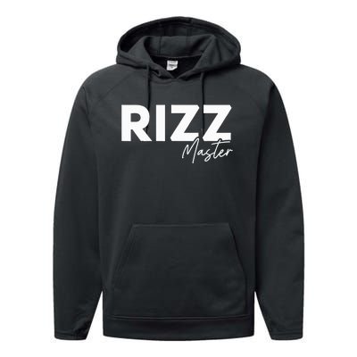 Rizz Master Funny Rizzler W Rizz Lord Rizz King Performance Fleece Hoodie