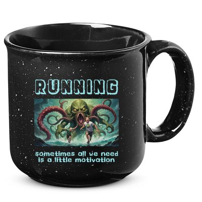 Running Motivation Funny Cthulhu Lovecraft 15oz Campfire Ceramic Mug