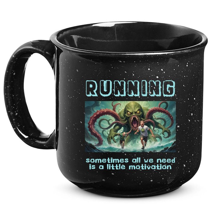 Running Motivation Funny Cthulhu Lovecraft 15oz Campfire Ceramic Mug