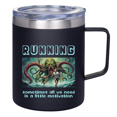 Running Motivation Funny Cthulhu Lovecraft 12oz Stainless Steel Coffee Mug