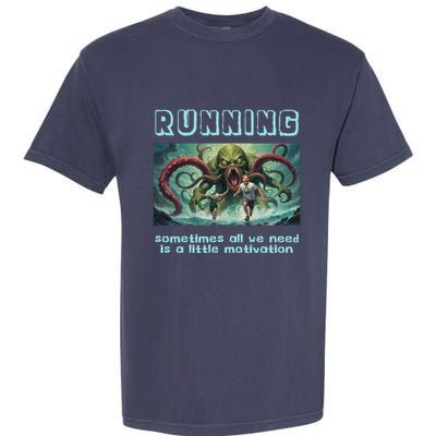 Running Motivation Funny Cthulhu Lovecraft Garment-Dyed Heavyweight T-Shirt
