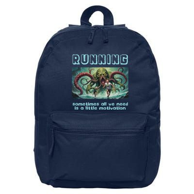 Running Motivation Funny Cthulhu Lovecraft 16 in Basic Backpack