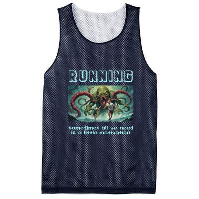 Running Motivation Funny Cthulhu Lovecraft Mesh Reversible Basketball Jersey Tank