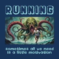 Running Motivation Funny Cthulhu Lovecraft Baby Bodysuit