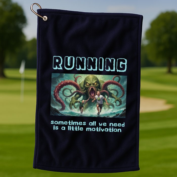 Running Motivation Funny Cthulhu Lovecraft Golf Towel
