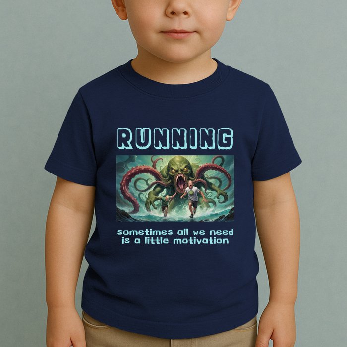Running Motivation Funny Cthulhu Lovecraft Toddler T-Shirt