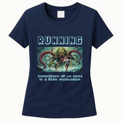 Running Motivation Funny Cthulhu Lovecraft Womens T-Shirt