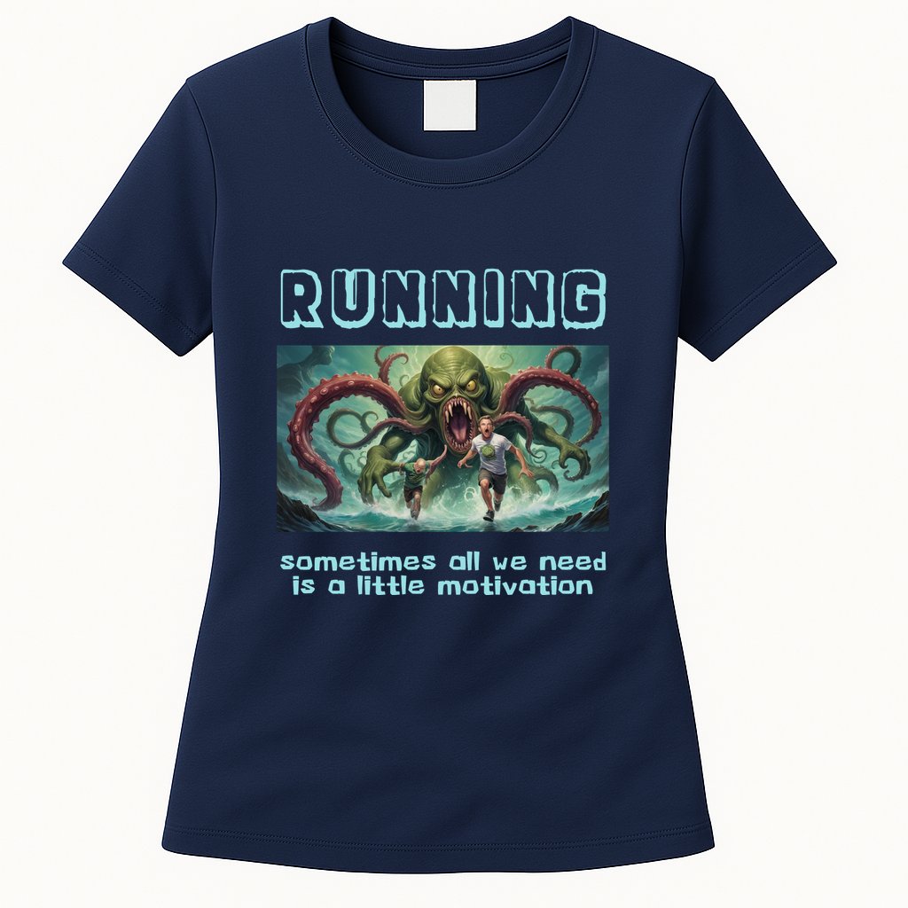 Running Motivation Funny Cthulhu Lovecraft Womens T-Shirt