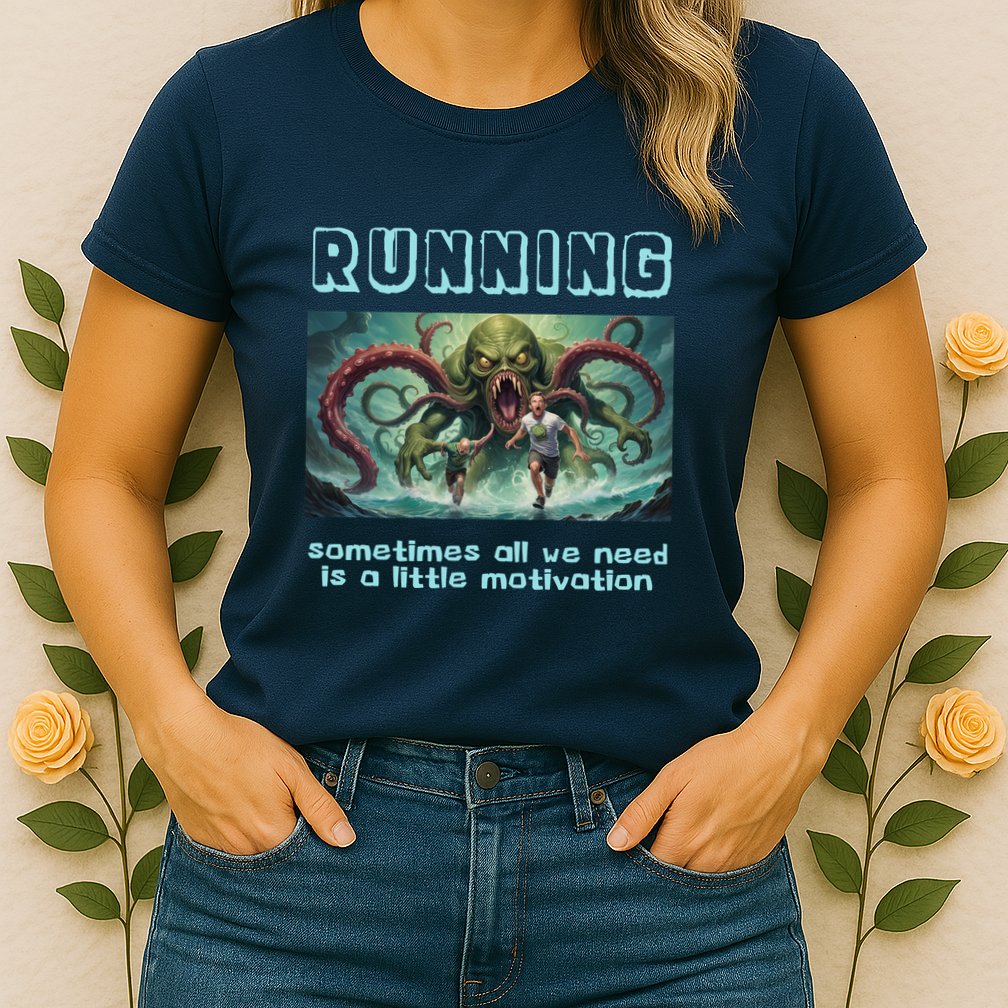 Running Motivation Funny Cthulhu Lovecraft Womens T-Shirt
