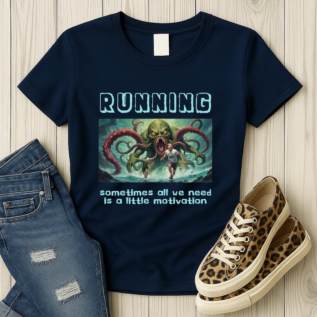 Running Motivation Funny Cthulhu Lovecraft Womens T-Shirt
