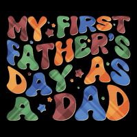Retro My First Fathers Day As A Dad Full-Length Apron With Pockets