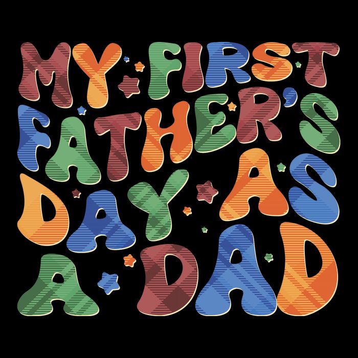Retro My First Fathers Day As A Dad Full-Length Apron With Pockets