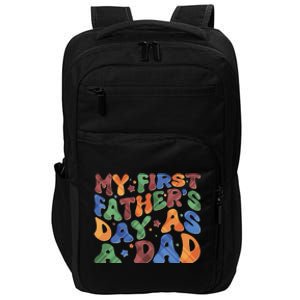 Retro My First Fathers Day As A Dad Impact Tech Backpack