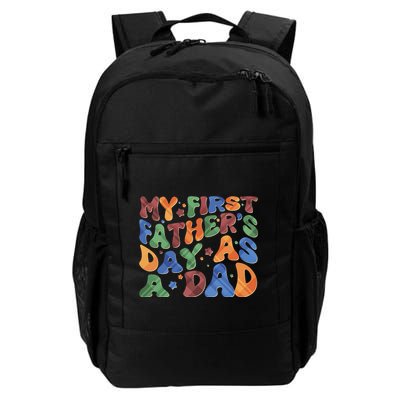 Retro My First Fathers Day As A Dad Daily Commute Backpack