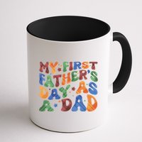 Retro My First Fathers Day As A Dad Mug