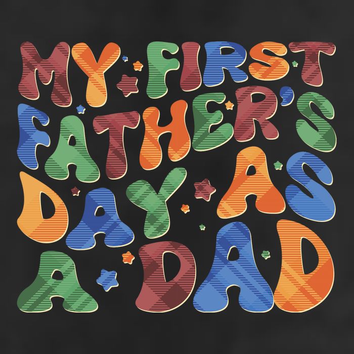 Retro My First Fathers Day As A Dad Crop Fleece Hoodie