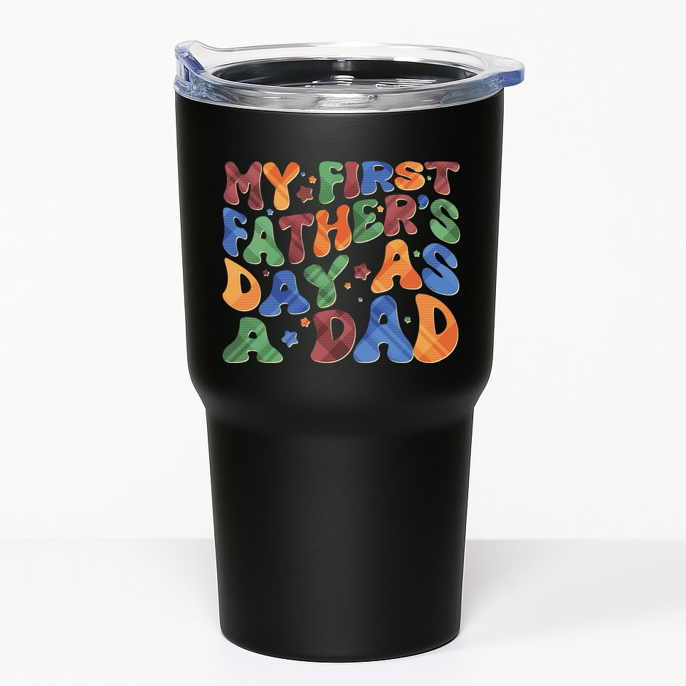 Retro My First Fathers Day As A Dad Tumbler