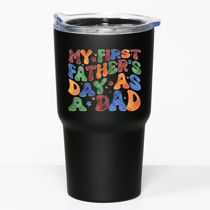Retro My First Fathers Day As A Dad Tumbler