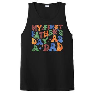 Retro My First Fathers Day As A Dad PosiCharge Competitor Tank