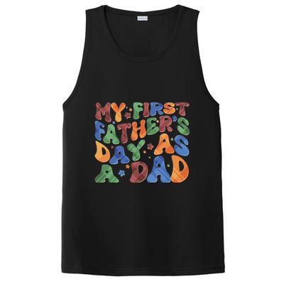 Retro My First Fathers Day As A Dad PosiCharge Competitor Tank