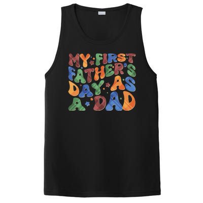 Retro My First Fathers Day As A Dad PosiCharge Competitor Tank