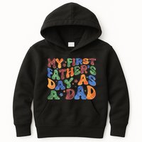 Retro My First Fathers Day As A Dad Kids Hoodie