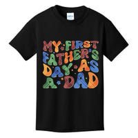 Retro My First Fathers Day As A Dad Kids T-Shirt