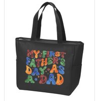 Retro My First Fathers Day As A Dad Zip Tote Bag