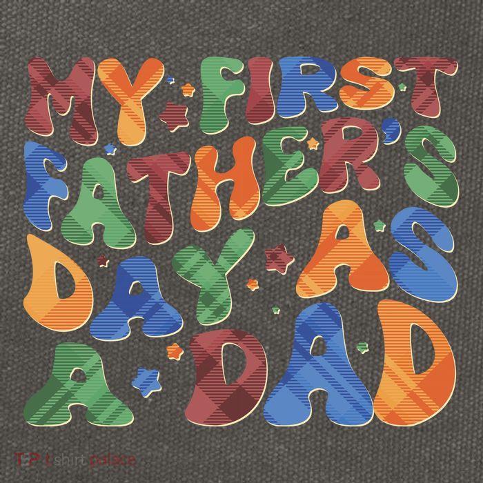 Retro My First Fathers Day As A Dad Cotton Canvas Backpack