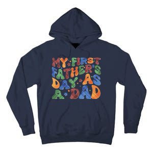 Retro My First Fathers Day As A Dad Tall Hoodie