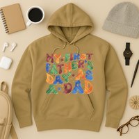 Retro My First Fathers Day As A Dad Hoodie