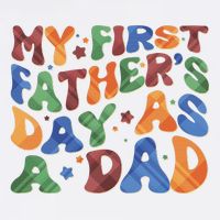 Retro My First Fathers Day As A Dad Garment-Dyed Sweatshirt